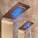 GobekUsa LED Rain Shower System with Swivel Massage Jet and Bidet Sprayer