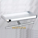 GobekUsa Aluminium Toilet Paper Holder Multifunction Bathroom Mobile Holder Shelf - Oxidation Finish