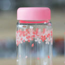 GobekUsa Kawaii Sakura Glass Water Bottle 310ml Cute Cartoon Animal Design