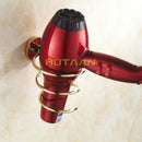 GobekUsa Brass Hair Dryer Holder Stand Shelf Rack in Gold Color Solid & Anti-rust (YT-8204)