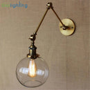 GobekUsa Globe Glass Swing Arm Wall Lights - Elegant Home Lighting Sconce Fixture
