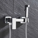 GobekUsa Bidet Shower Faucet Set: Matte Black Brass Hygienic Spray Tap with Hot/Cold Mixer