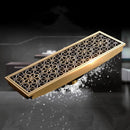 GobekUsa Euro Antique Brass Carved Floor Drain Cover for Bathroom Bath Accessories
