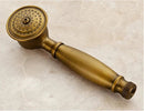 GobekUsa Antique Brass Shower Set: 8" Rain Head, Hand Shower, Hose, Angle Valve, Bracket