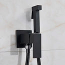 GobekUsa Brass Bidet Faucet: Cold Hot Water Mixer, Square Shower Sprayer Head, Toilet Tap