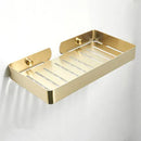 GobekUsa Bath Set: Towel Rack, Corner Shelf, Paper Holder, Mixer Faucet - Brushed Matt Gold