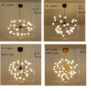 GobekUsa LED Firefly Chandelier: Modern Tree Branch Ceiling Lamp for Stylish Home Decor