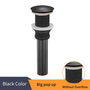 GobekUsa Brass Black Vessel Sink Pop Up Drain Stopper With Overflow – HJ-0618H