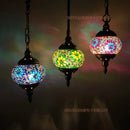 Handmade Turkish Mosaic Glass Pendant Light