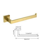 GobekUsa Brushed Gold Bathroom Hardware Set - Robe Hook, Towel Rail, Tissue Holder & more
