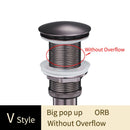 GobekUsa Brass Bathroom Sink Pop Up Drain for Lavatory Basin - HJ-0618F