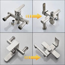 GobekUsa Brushed Nickel Rain Shower System with Square Hand Shower Mixer