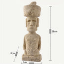 GobekUsa Easter Island Moai Pukao Statue Figurine Home Office Decoration Living Room Decor Shelf