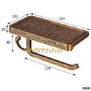 GobekUsa Brass Toilet Paper Holder Bathroom Storage Rack Accessory