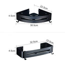 GobekUsa Aluminum Black Corner Basket Cosmetic Rack for Bathroom and Kitchen Storage