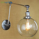 GobekUsa Globe Glass Swing Arm Wall Lights - Elegant Home Lighting Sconce Fixture