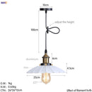 GobekUsa Gold Retro Edison LED Pendant Lights for Dinning Living Room Industrial Decor