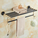 GobekUsa Gold Black Bathroom Accessories Set, Towel Bar, Toilet Brush Holder, Paper Holder