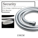 GobekUsa High Pressure PVC Shower Hose with Handheld Head - Silver & Golden Smooth Design