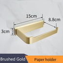 GobekUsa Gold Bath Hardware Set: Towel Ring, Toilet Brush Holder - WF-552200