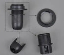 GobekUsa E27 Lamp Bulb Holder Fitting, Black/White, 110v-220v Lighting Accessory