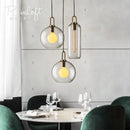 GobekUsa Glass Ball Pendant Lights for Living Room, Dining Room, Bar - Luxury Industrial Style