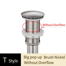 GobekUsa Brass Bathroom Sink Pop Up Drain for Lavatory Basin - HJ-0618F