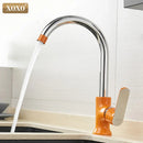 GobekUsa Brass Single Handle Kitchen Faucet Mixer Tap with 360° Rotation