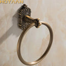GobekUsa Antique Brass Towel Ring – Wall-Mounted Round Bathroom Towel Holder