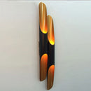 GobekUsa Black Gold Aluminum Tube Wall Sconce for Bedroom Living Room Decor