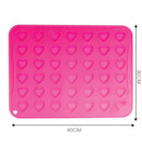 GobekUsa Silicone Heart-Shaped Macaron Baking Mat 42-Cavity Cookie Mold
