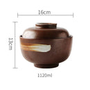 GobekUsa Japanese Style Ceramic Soup Bowl - Eco-Friendly Under Glazed Tureen