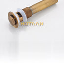 GobekUsa Brass Pop Up Sink Drain - Antique Bathroom Brass Pop-up Drain