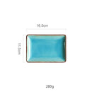 GobekUsa Ice Cracking Glaze Ceramic Tableware Set - Blue Color