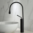 GobekUsa Brushed Gold/Black/White Basin Faucet with Single Handle Swivel Sink Water Crane