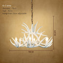 GobekUsa Deer Antler Chandelier: American Retro Resin Horn Lamps for Rustic Home Decor