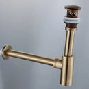 GobekUsa Bronze Round Siphon Bottle Trap Black P-TRAP for Bathroom Vanity Basin
