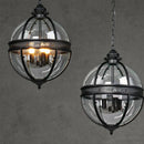 GobekUsa Bronze Black Glass Globe Chandelier for Foyer