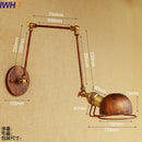 GobekUsa Gold Swing Arm LED Wall Lamp Retro Loft Industrial Sconce