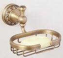 GobekUsa Carved Antique Bronze Brass Bathroom Accessories Set with Solid Bath Hardware