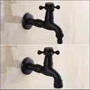 GobekUsa Brass Black Oil Brushed Double Washing Machine Faucet Tap