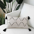 GobekUsa Geometric Tassels Cushion Cover for Home Sofa Bed Decoration