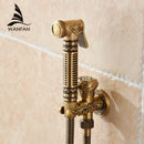 GobekUsa Brass Wall Mounted Bidet Faucet Handheld Hygienic Shower Spray Head