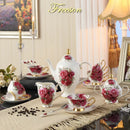 GobekUsa Bone China Tea Set: Cup, Saucer, Mug, Sugar Pot, Jug, Teapot