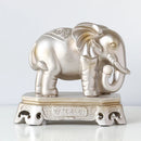 GobekUsa Elephant Couple Resin Statue for Living Room Office Tabletop Ornament