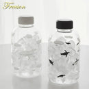 GobekUsa Animal Glass Water Bottle with Sleeve | Cute Kawaii Design for Outdoor Activities