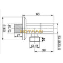 GobekUsa Copper Triangle Valve Set for Bathroom and Toilet Control