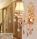GobekUsa Gold Crystal Wall Light Indoor Lamp - Elegant Alloy Crystal Candle Design