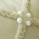 GobekUsa Boho Style Ivory Plush Pom Pom Cushion Cover, Moroccan Inspired 45x45cm