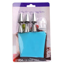 GobekUsa 8pc Silicone Piping Bag & 6pc Nozzle Set for Cake Decorating